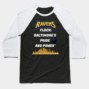 RAVENS FLOCK BALTIMORE PRIDE AND POWER SET DESIGN Baseball T-Shirt